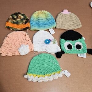 Lot of 7 Wholesale Newborn Hats